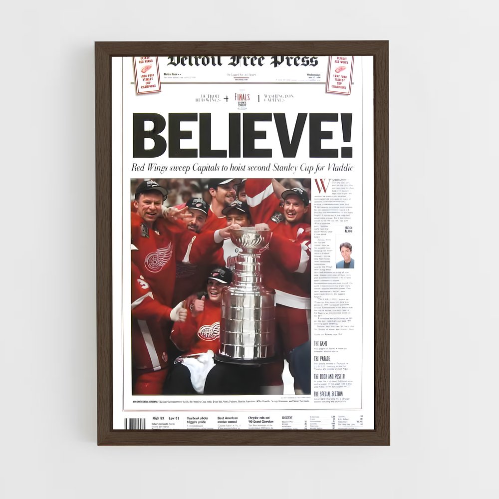 Poster Les Gagnants de Detroit – affiche Hockey sur glace (vue 5)